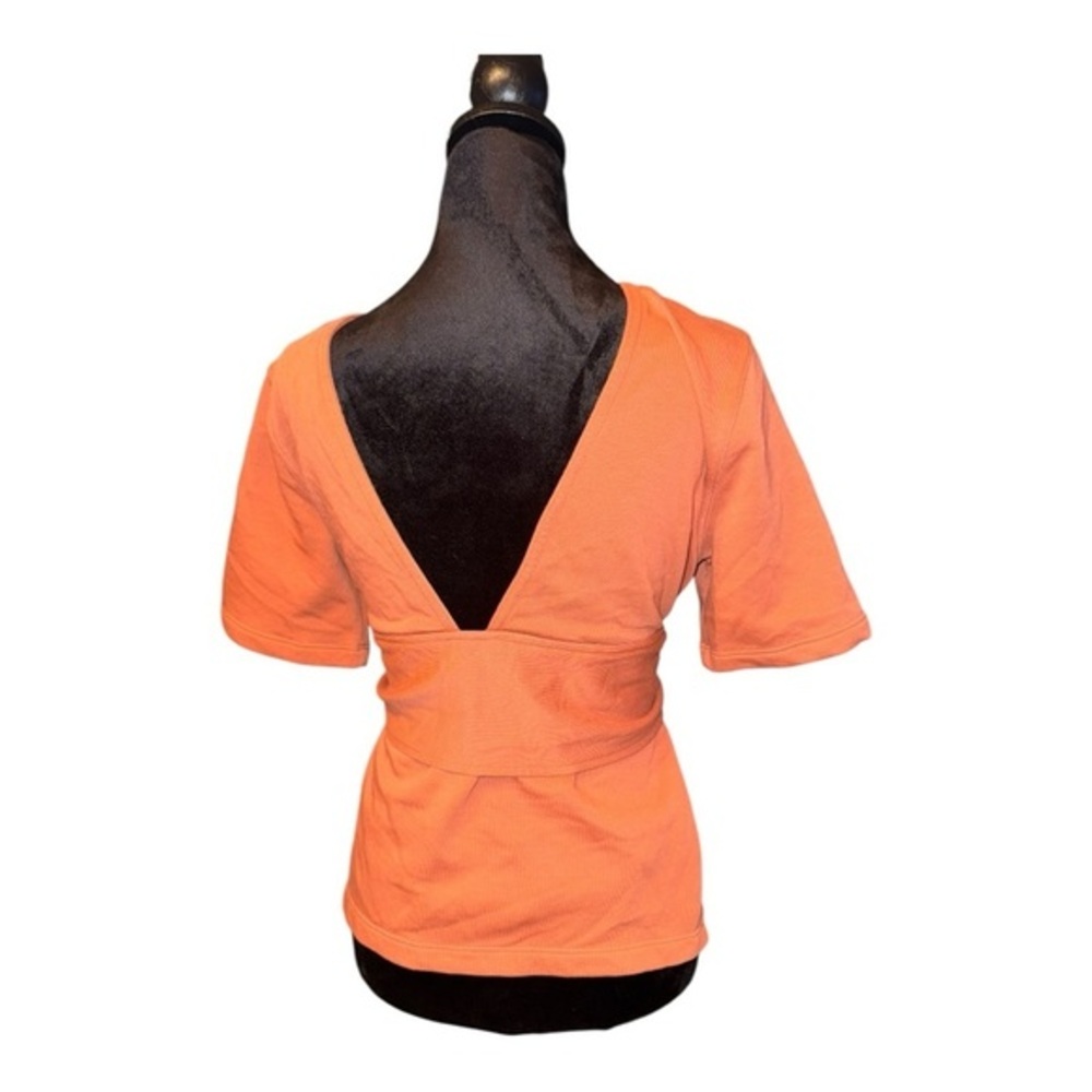 Nike Studio Yoga Training Top SS Wrap Rust Size Small - Picture 6 of 10